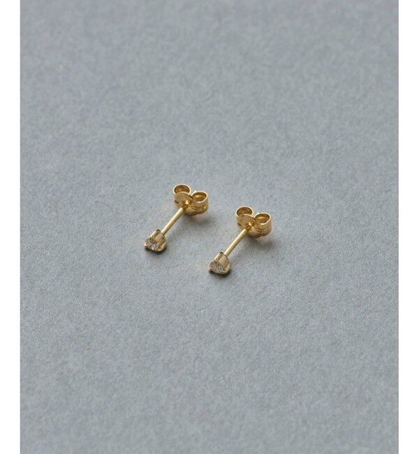 ete「K10YG ダイヤモンド ピアス」|ピアス|