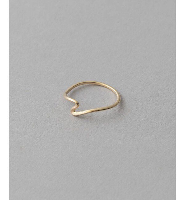 ete「[レイヤード] K10YG ウェーブ リング」|リング|