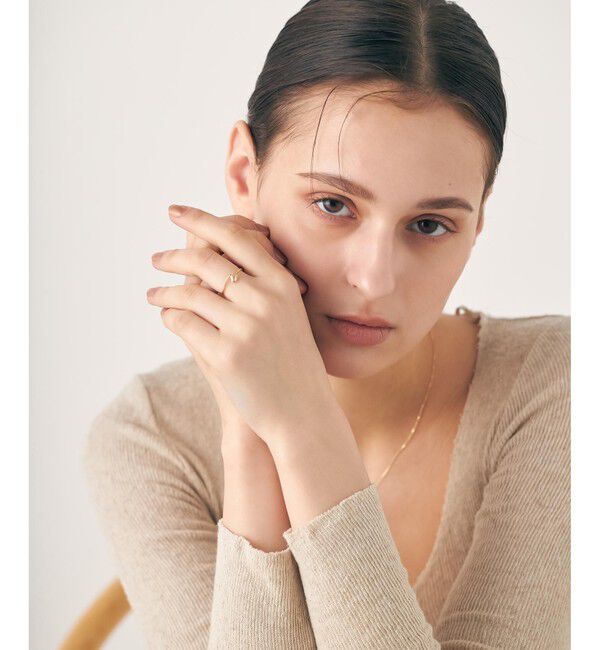 ete「[レイヤード] K10YG ウェーブ リング」|リング|