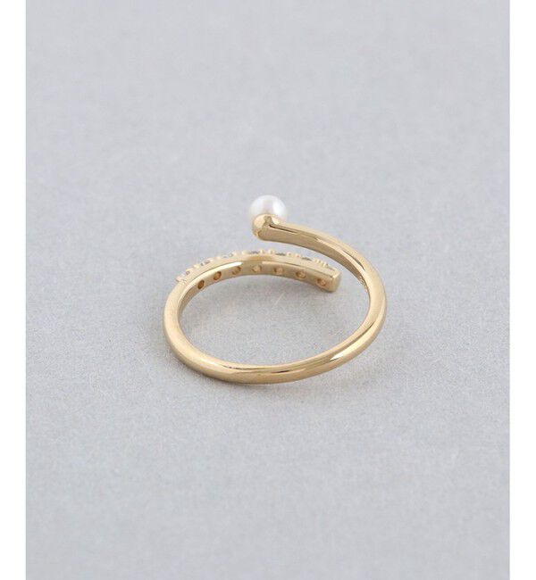 Jouete「フォークピンキー ジルコニア&times;パール」|リング|