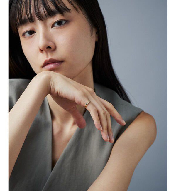 Jouete「K10YG ピンキーリング プレート」|リング|