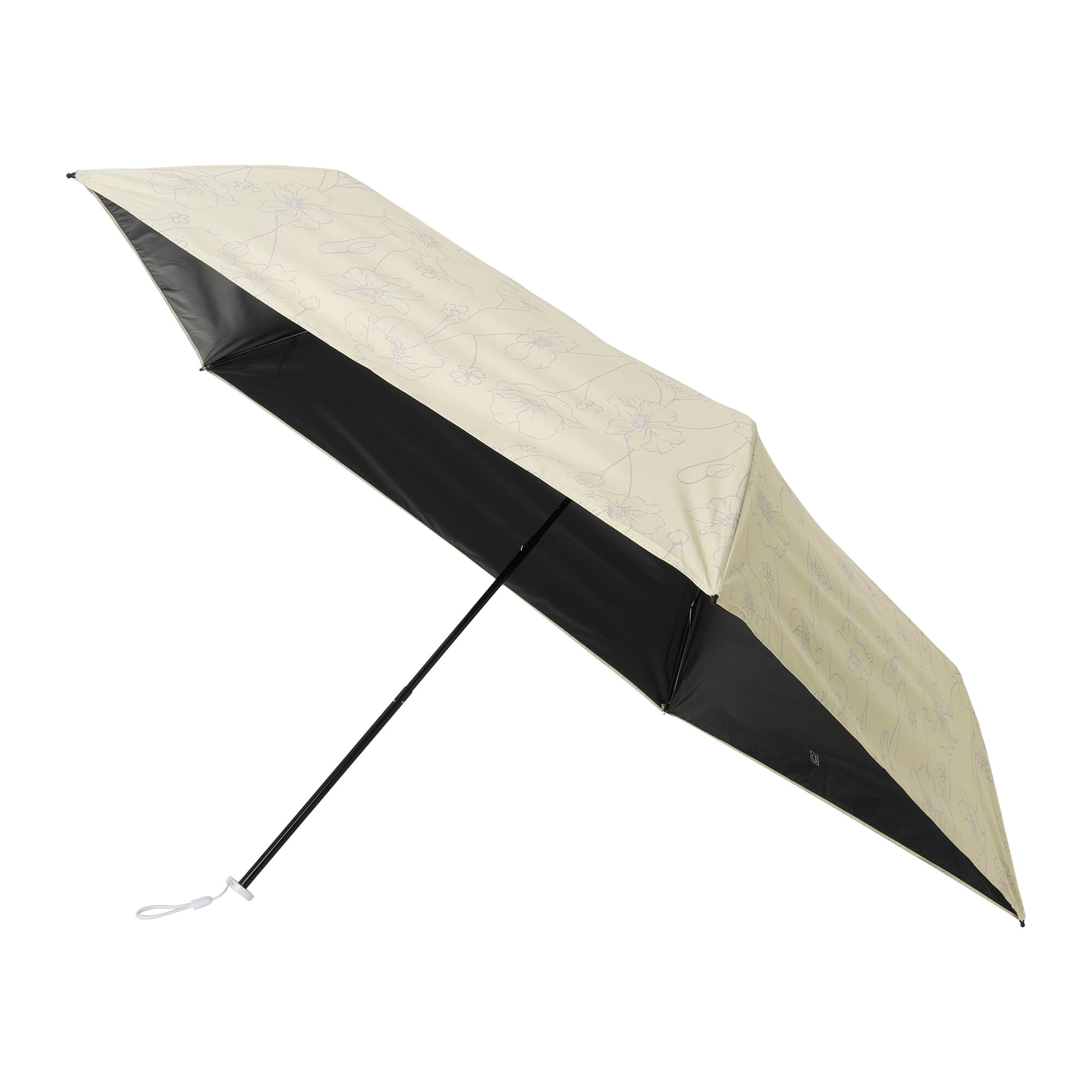  「ラインフラワー軽量／アンブレラ／ショート」|傘|イエロー