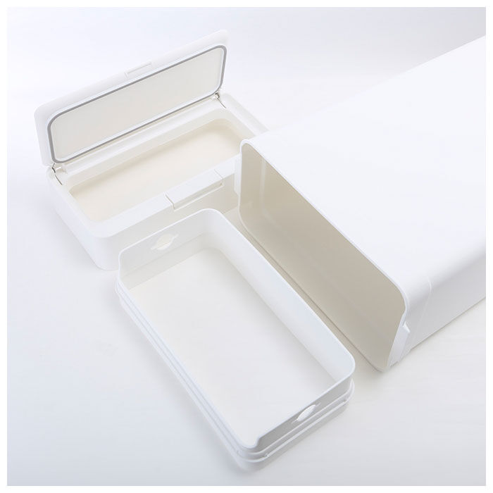 like-it「ゴミ箱 スリム 蓋付き 通販 ライクイット ごみ箱 ふた付き シールズ25 ホワイト グレー」|ダストボックス|