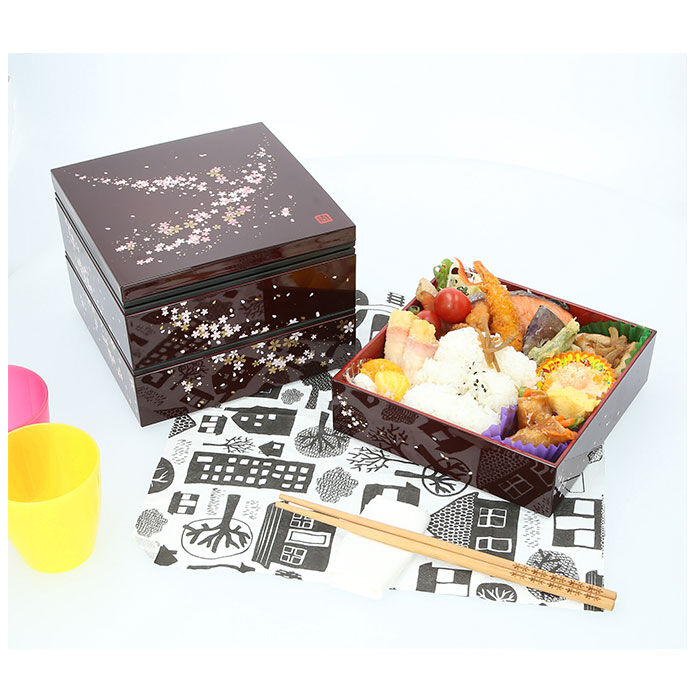 BACKYARD FAMILY「重箱 三段 通販 桜 3段 お重 6寸 ランチボックス ファミリーサイズ お重箱 おせち お花見」|食器・キッチングッズ|