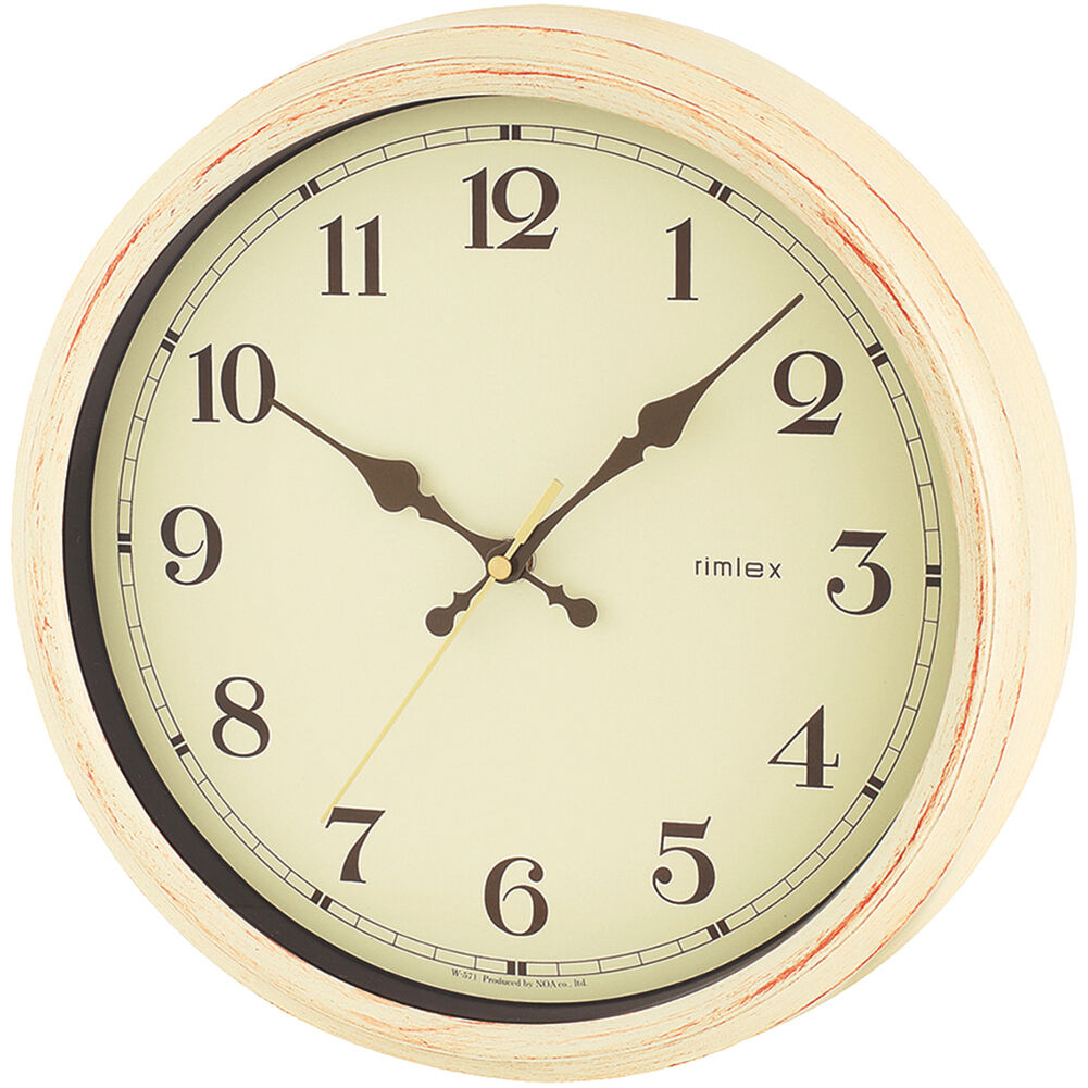 BACKYARD FAMILY「時計 壁掛け オシャレ 通販 電波時計 おしゃれ アンティーク調 静か かわいい 子供部屋」|クロック・置時計|ホワイト1