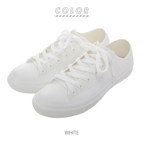 BACKYARD FAMILY「レイン スニーカー レディース 通販 おしゃれ 雨靴 防水 通勤 通学 黒 白 ショート 軽量」|レインシューズ|