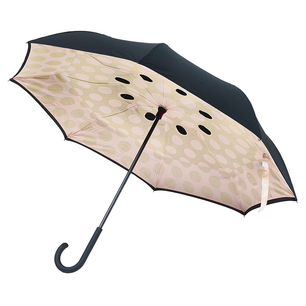BACKYARD FAMILY「2重傘 逆さ傘 長傘 circus サーカス 通販 レディース メンズ 逆さま傘 逆向き」|傘|ベージュ2