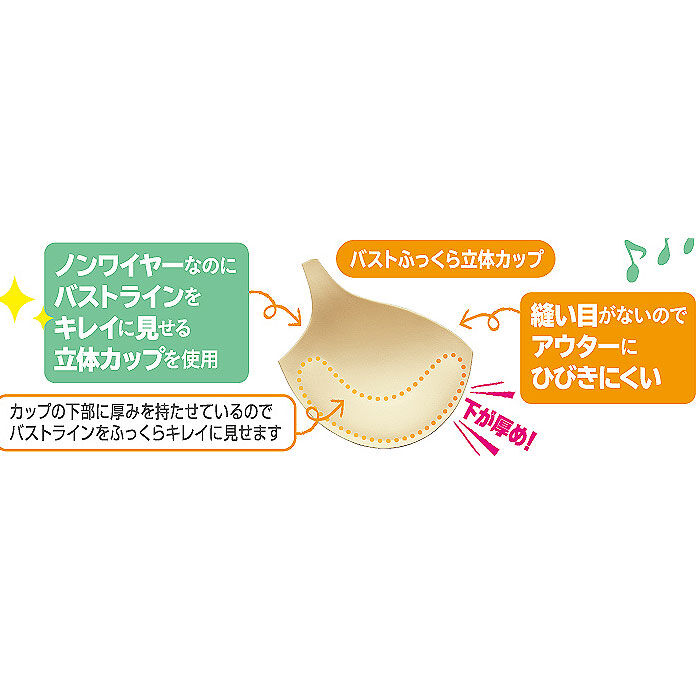 BACKYARD FAMILY「ノンワイヤー 綿 ブラジャー 通販 綿100% 脇汗ガードブラ 汗取りインナー 脇汗パッド」|インナー|