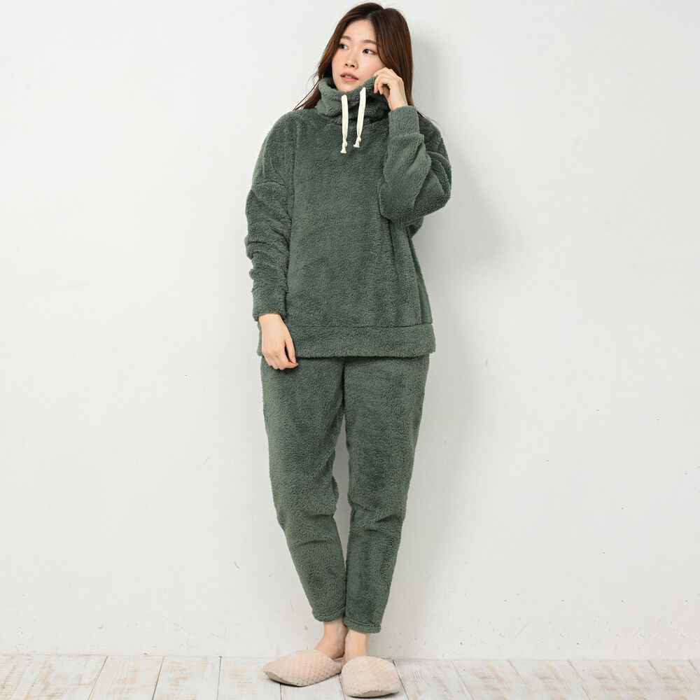 BACKYARD FAMILY「ルームウェア セットアップ 長袖 通販 ルームウエア 部屋着 レディース 上下セット 冬 秋冬 秋」|ルームウェア|グリーン1