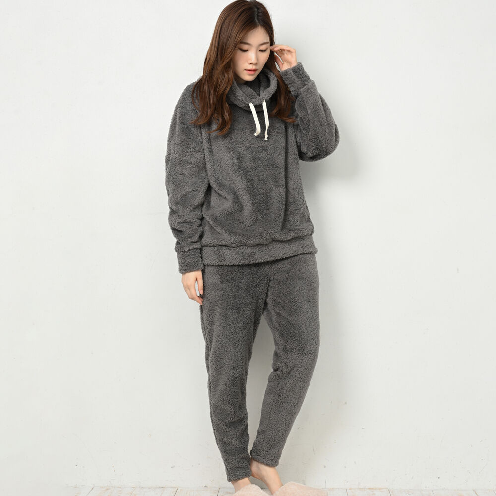 BACKYARD FAMILY「ルームウェア セットアップ 長袖 通販 ルームウエア 部屋着 レディース 上下セット 冬 秋冬 秋」|ルームウェア|グレー1