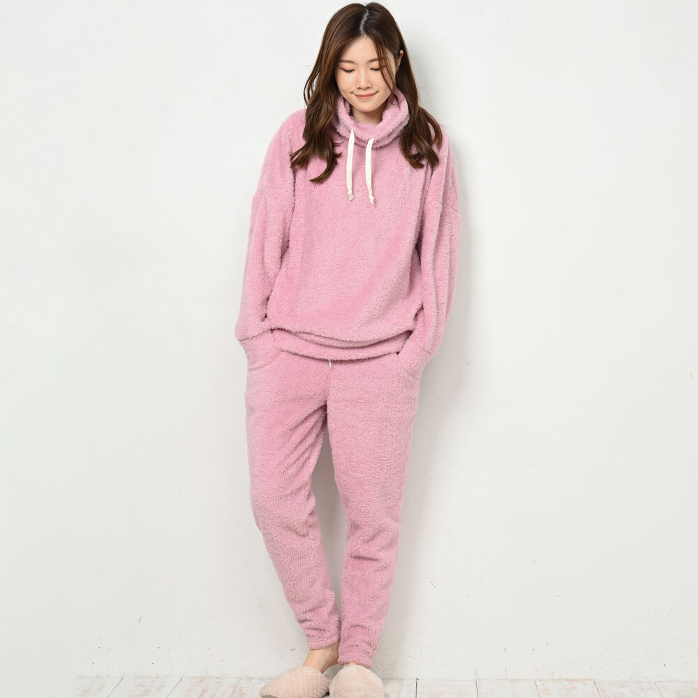 BACKYARD FAMILY「ルームウェア セットアップ 長袖 通販 ルームウエア 部屋着 レディース 上下セット 冬 秋冬 秋」|ルームウェア|ピンク1