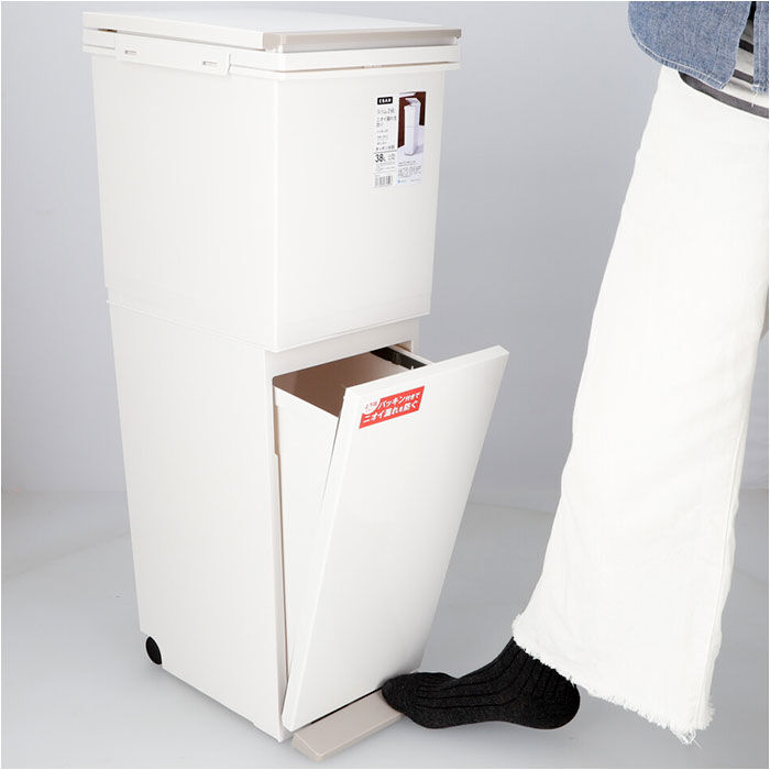 BACKYARD FAMILY「アスベル ゴミ箱 ASVEL 6605 通販 ダストボックス ごみ箱 分別ペダル ごみばこ」|ダストボックス|