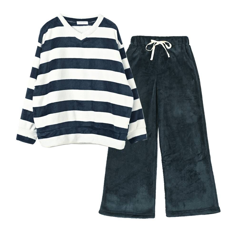 BACKYARD FAMILY「ルームウェア レディース セットアップ 通販 部屋着 ルームウエア パジャマ 寝巻き 寝間着」|ルームウェア|ブルー1