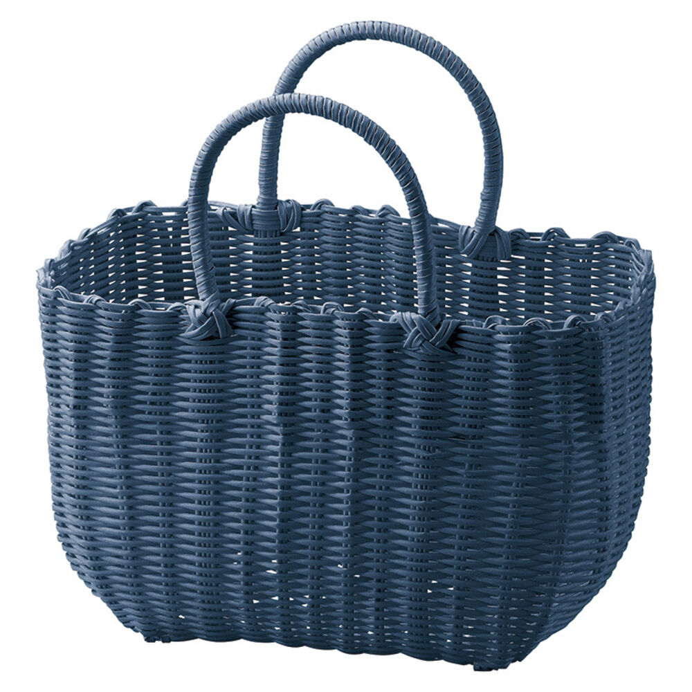 BACKYARD FAMILY「カゴバッグ かごバッグ 籠バッグ 籠 かご カゴ 通販 サブバッグ サブバック レジかご」|トートバッグ|ブルー2