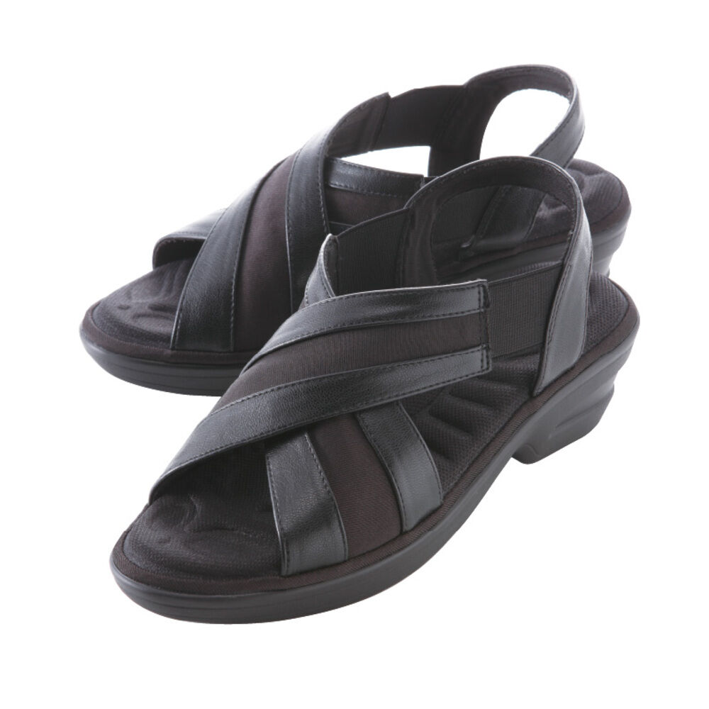 BACKYARD FAMILY「サンダル レディース 歩きやすい 通販 KOSHIRAKU 美脚サンダル 健康サンダル」|サンダル|ブラック1