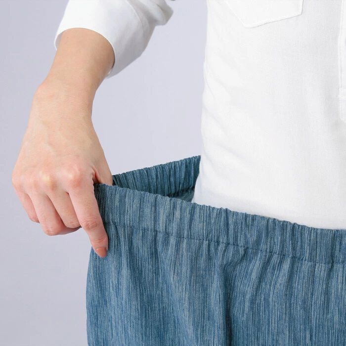 BACKYARD FAMILY「クロップドパンツ レディース 通販 ゆるラク高島ちぢみ8分丈パンツ２本組 高島ちぢみ 八分丈」|その他|