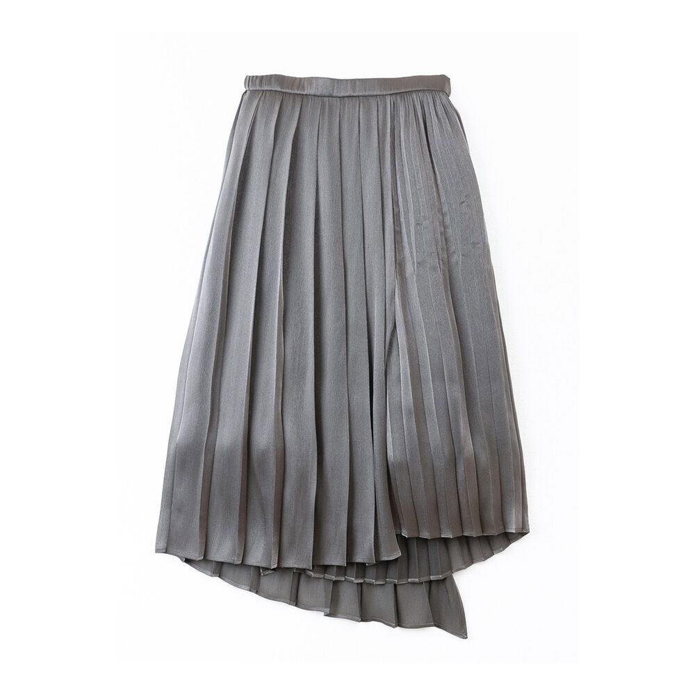 BACKYARD FAMILY「MIND シアープリーツスカート 通販 日本製 スカート プリーツスカート シアースカート」|スカート|グレー1