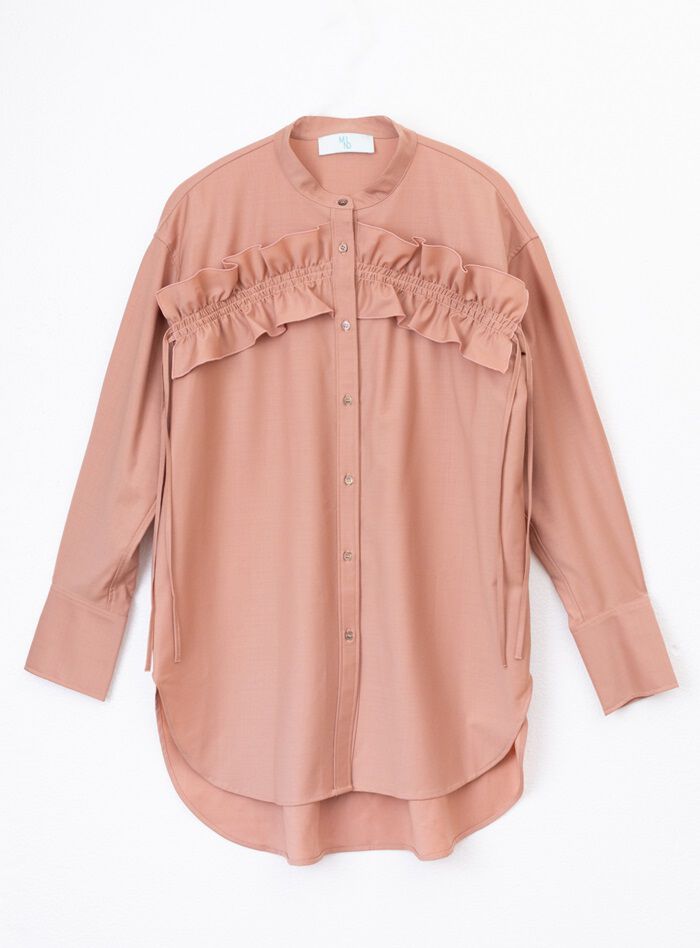 BACKYARD FAMILY「MIND マインド フリル ブラウス 長袖 通販 フリルブラウス 長袖ブラウス 長袖シャツ シャツ」|シャツ・ブラウス|