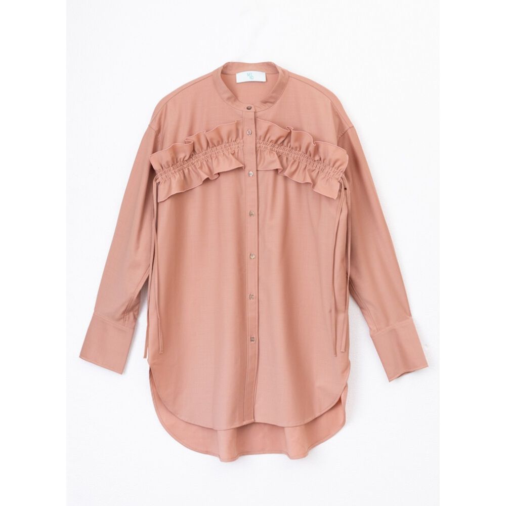 BACKYARD FAMILY「MIND マインド フリル ブラウス 長袖 通販 フリルブラウス 長袖ブラウス 長袖シャツ シャツ」|シャツ・ブラウス|ピンク1