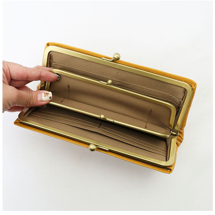 BACKYARD FAMILY「ズッケロ 財布 55407 zucchero 通販 長財布 長サイフ ドット柄がま口長財布 本革」|財布|