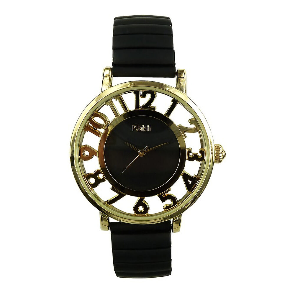 BACKYARD FAMILY「Plaisir プレジール 腕時計 レディース ジャバラ 通販 ジャバラウォッチ ウォッチ」|腕時計|ブラック1