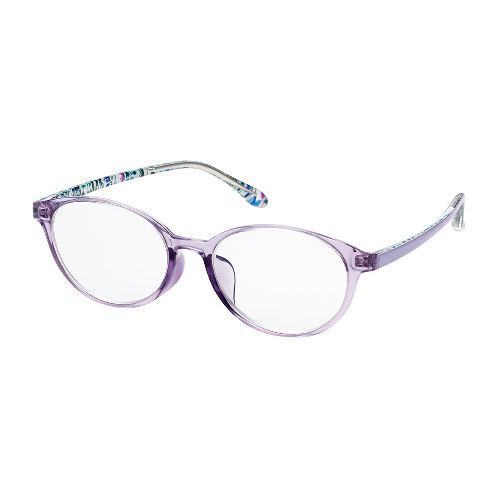 BACKYARD FAMILY「老眼鏡 おしゃれ レディース 通販 シニアグラス ブルーライトカット UVカット」|メガネ|パープル1