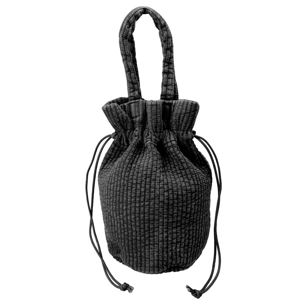 BACKYARD FAMILY「Rename ヌビ ミニ巾着バッグ 通販 ヌビバッグ かばん 巾着バッグ 巾着 レディース カバン」|ハンドバッグ|ブラック1