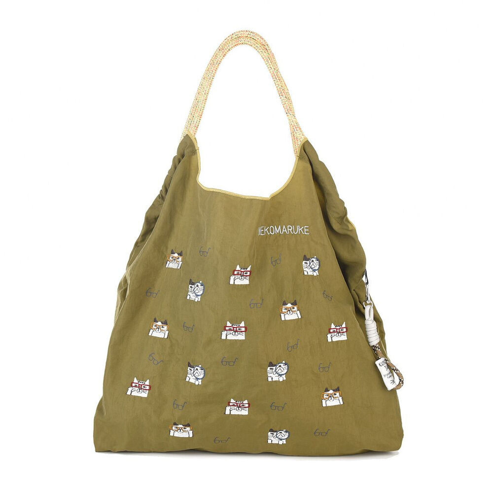 BACKYARD FAMILY「刺繍 ワッシャーバッグ パラコードバッグ アニマル 通販 ワッシャーバック パラコードバック」|トートバッグ|グリーン1