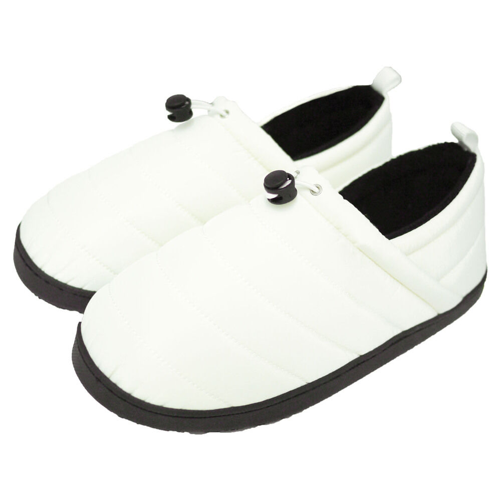 BACKYARD FAMILY「モックシューズ 冬 通販 レディース メンズ スリッポン 裏起毛 サンダル 秋冬」|サンダル|ホワイト1