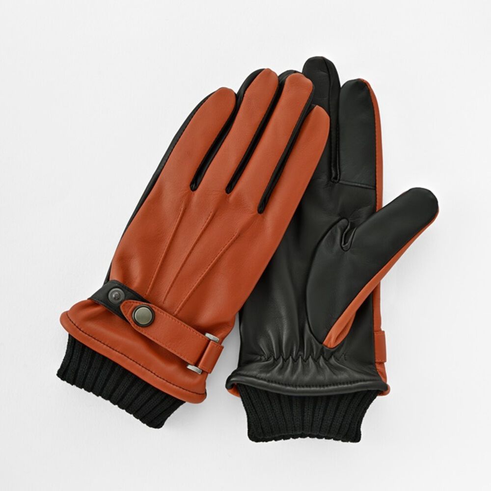 BACKYARD FAMILY「クロダ 手袋 メンズ 通販 革手袋 グローブ メンズ手袋 手ぶくろ メンズ手袋スマホ対応」|手袋|オレンジ1