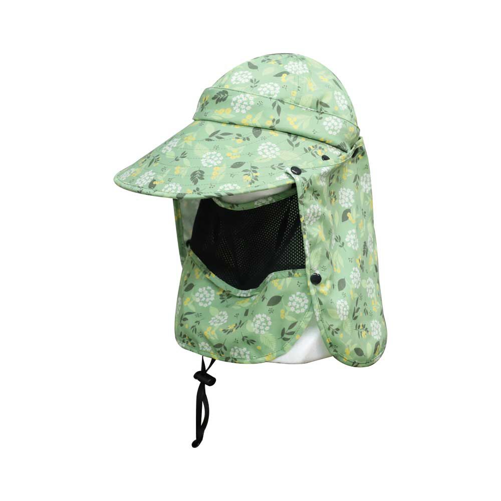 BACKYARD FAMILY「UVカット 帽子 レディース 日よけ 首の後ろ 通販 つば広帽子 折りたたみ帽子 撥水 つば 長い」|ハット|グリーン1