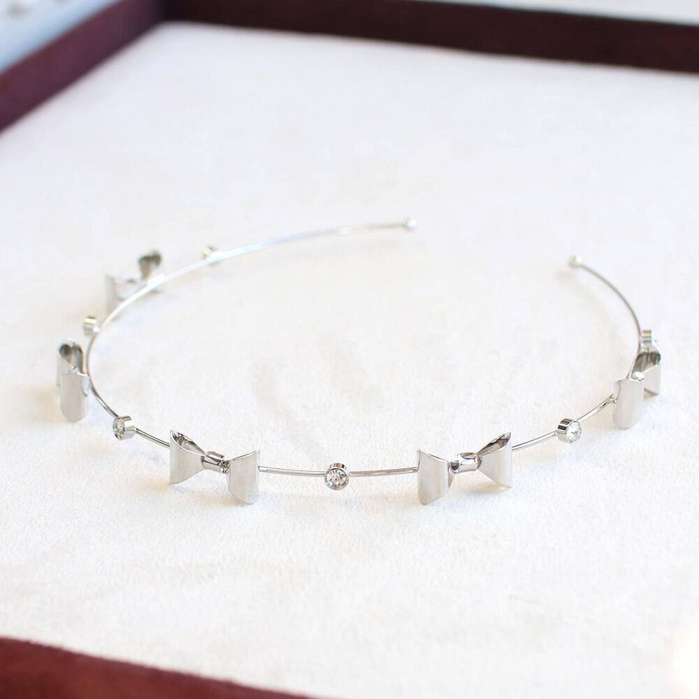 BACKYARD FAMILY「細い カチューシャ キッズ キラキラ リボン 通販 ヘッドドレス 髪飾り 女の子 子供 子ども」|その他|シルバー1