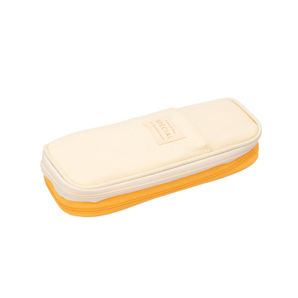 BACKYARD FAMILY「ペンケース 大容量 通販 筆箱 ふでばこ ペンポーチ 二階建て 二層 おしゃれ チャック 通学」|その他|イエロー1