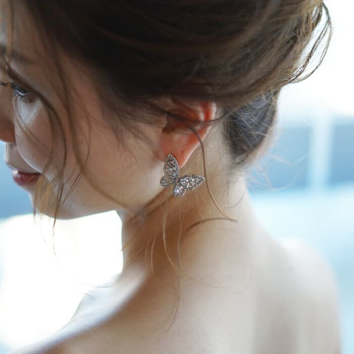 BACKYARD FAMILY「Just Married ピアス E-110 通販 スタッドピアス バタフライ 蝶々 レディース」|その他|