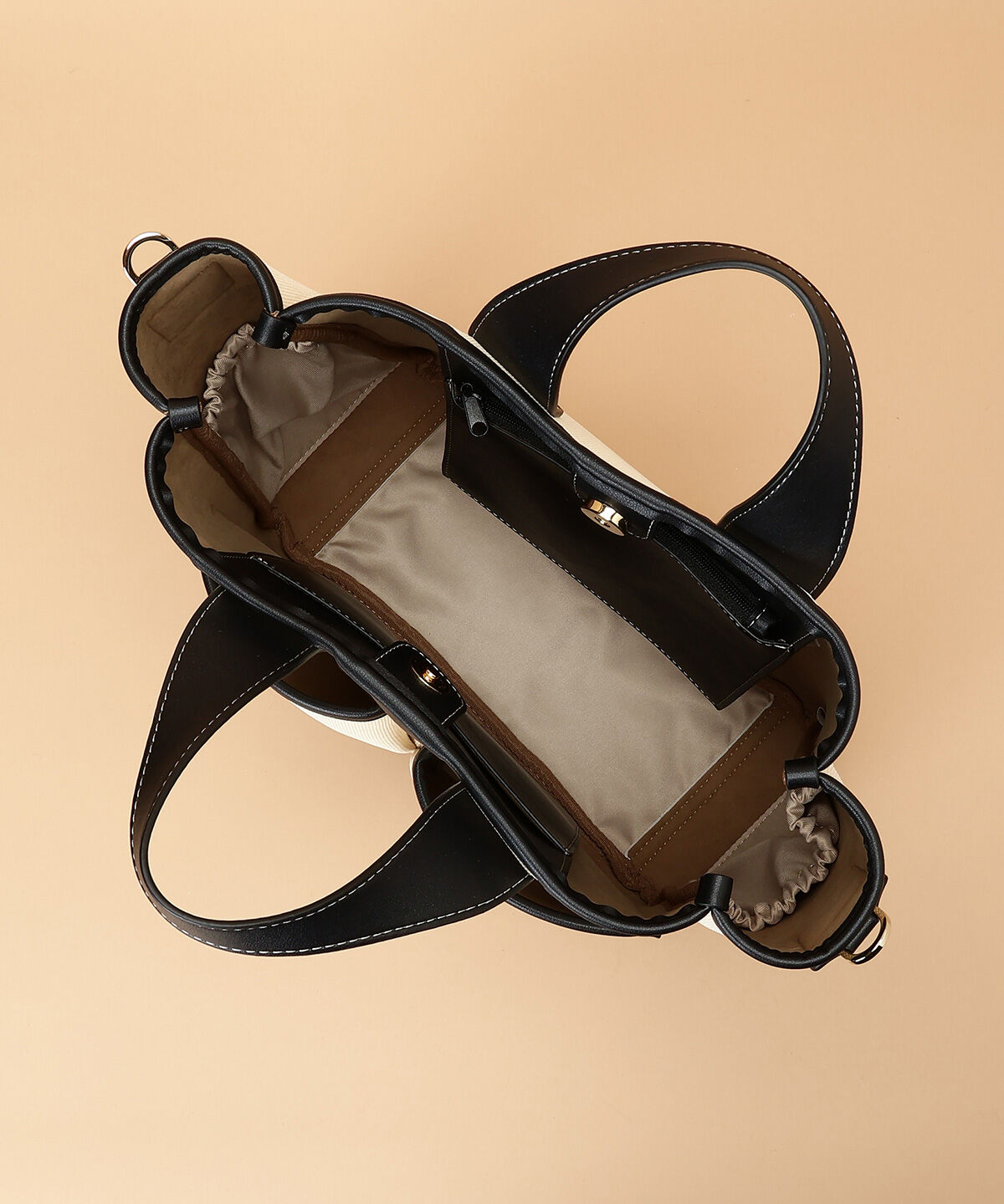 Samantha Thavasa「キャンバスデザイン 合皮スクエアトートバッグ 大サイズ」|トートバッグ|