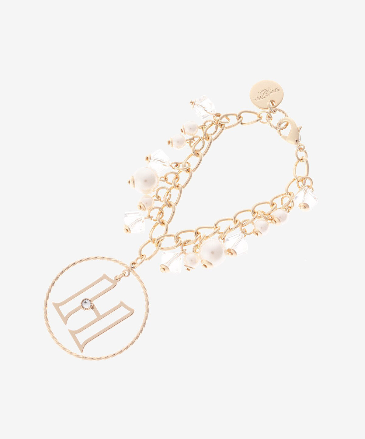 Samantha Vega「ツイストリングイニシャルチャーム(H)」|チャーム・キーホルダー|ゴールド