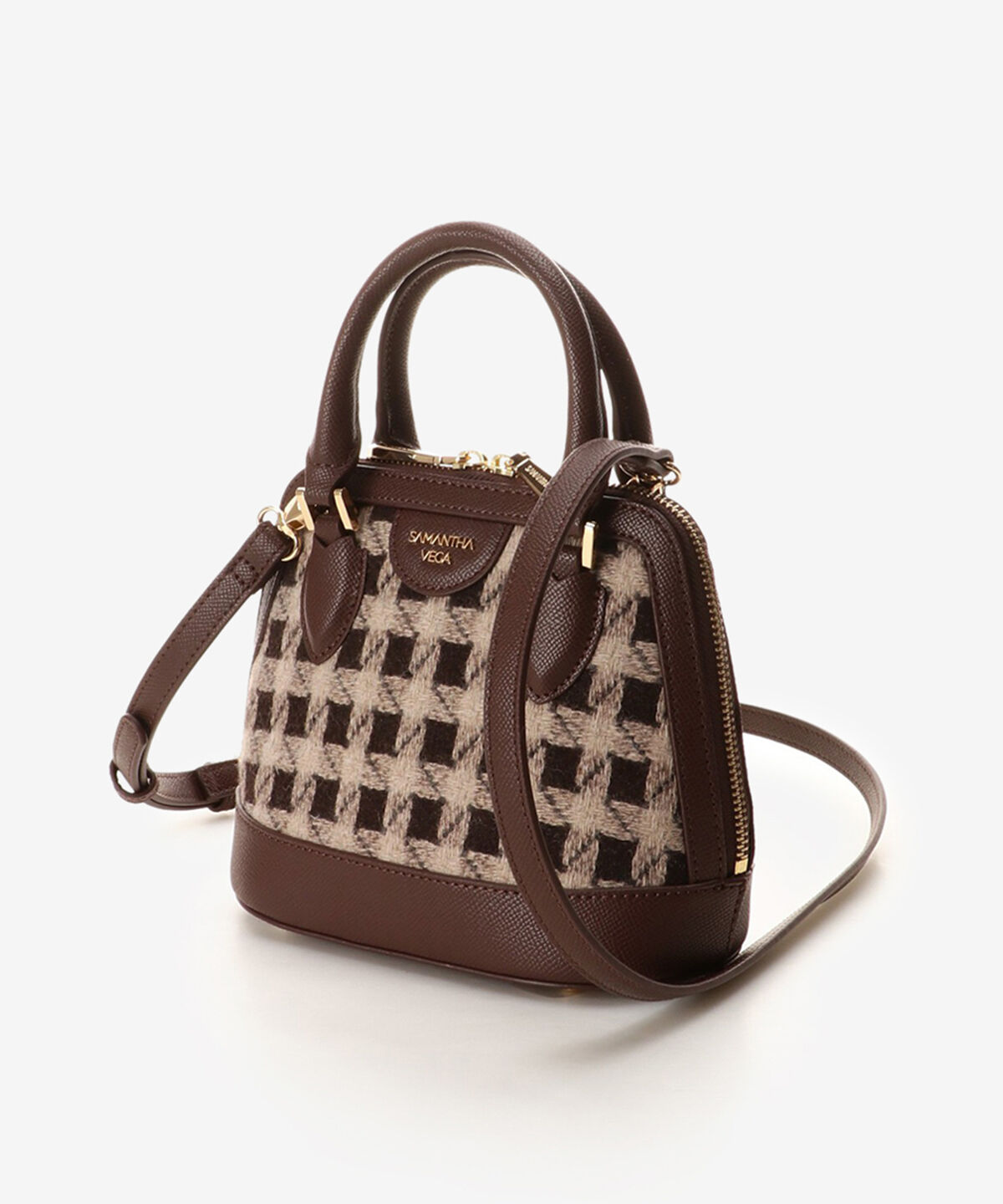 Samantha Vega「チェックラインハンドバック」|ハンドバッグ|