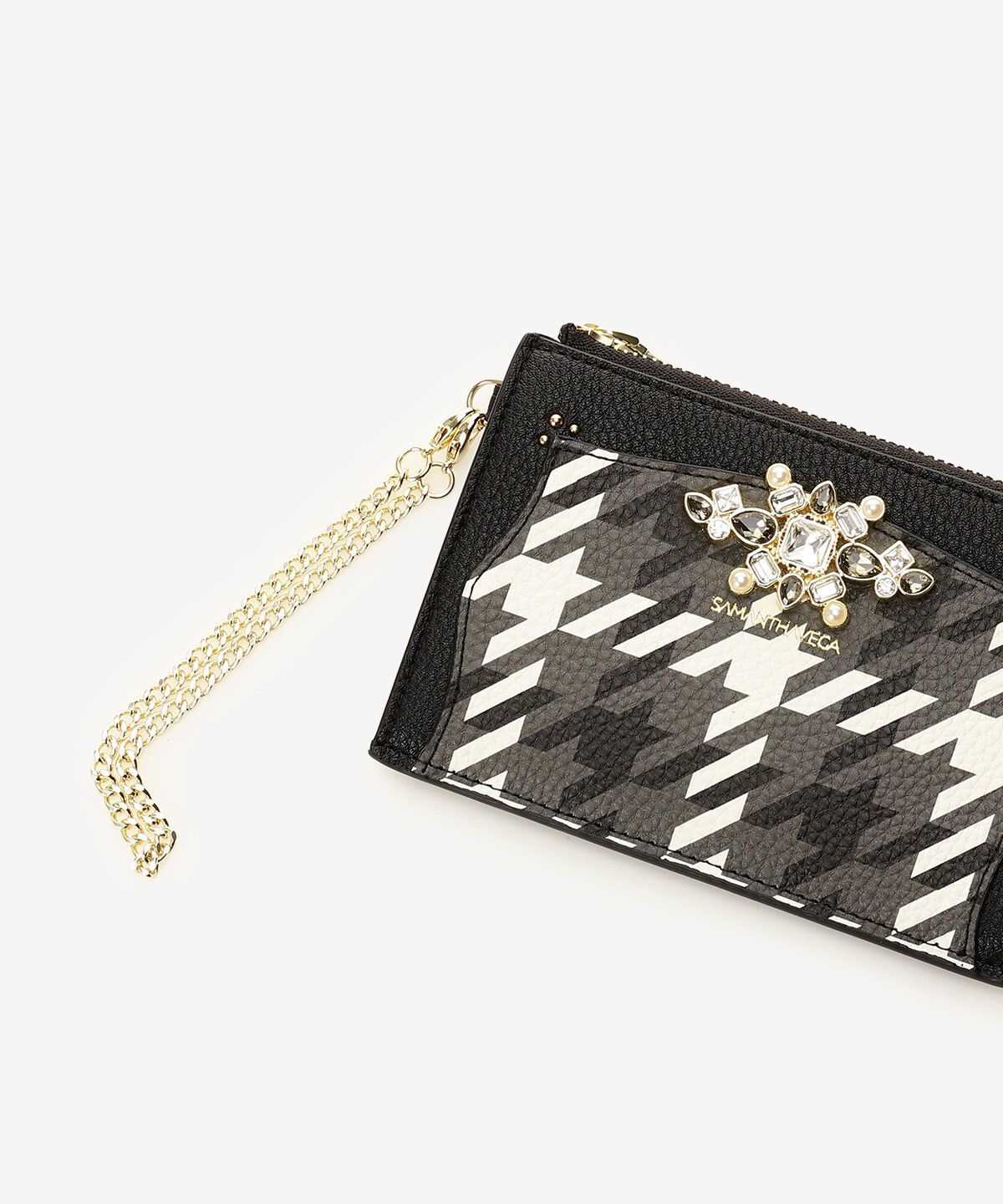 Samantha Vega「チェックビジューフリルマルチケース」|コインケース|