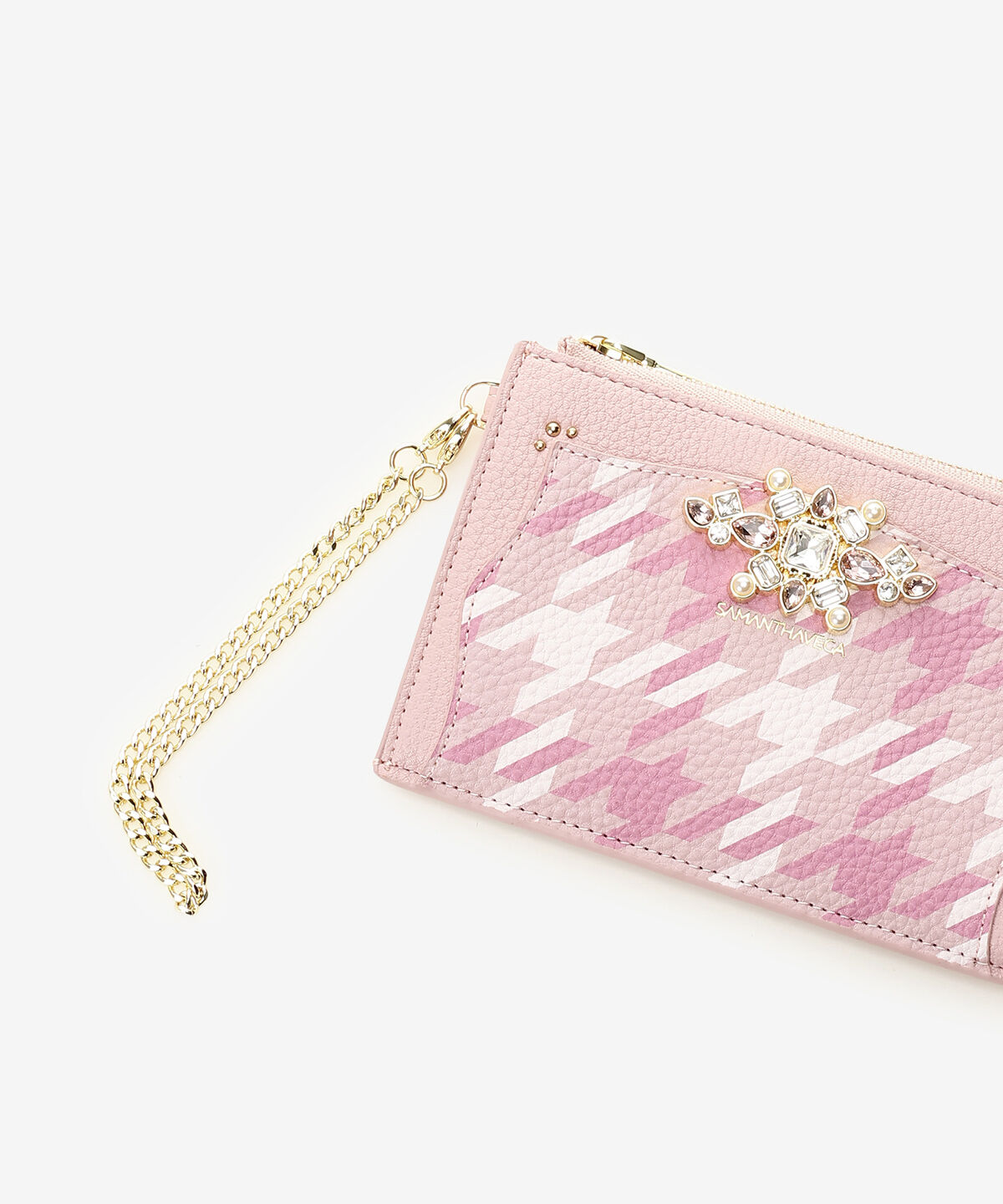 Samantha Vega「チェックビジューフリルマルチケース」|コインケース|