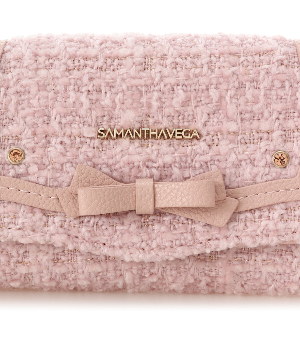 Samantha Vega「ソリッドリボンツイードキーケース」|キーケース|