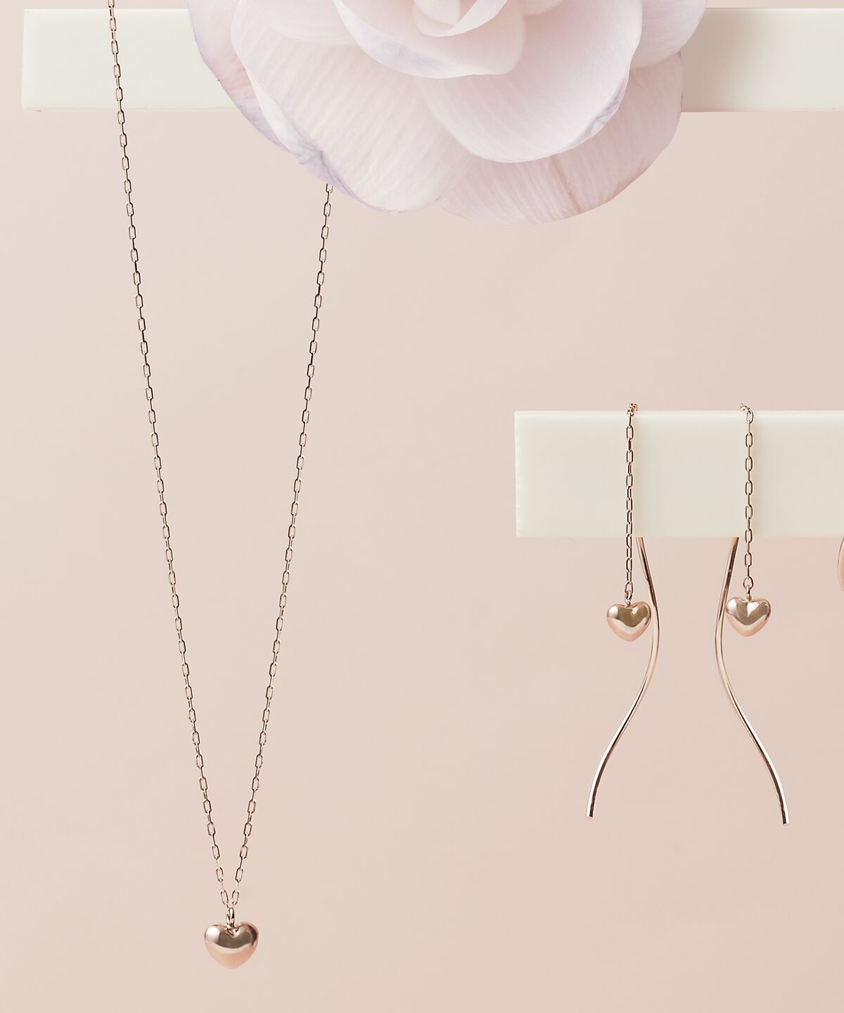 newme by Samantha Thavasa「K10 PG ハートモナカモチーフネックレス」|ネックレス|