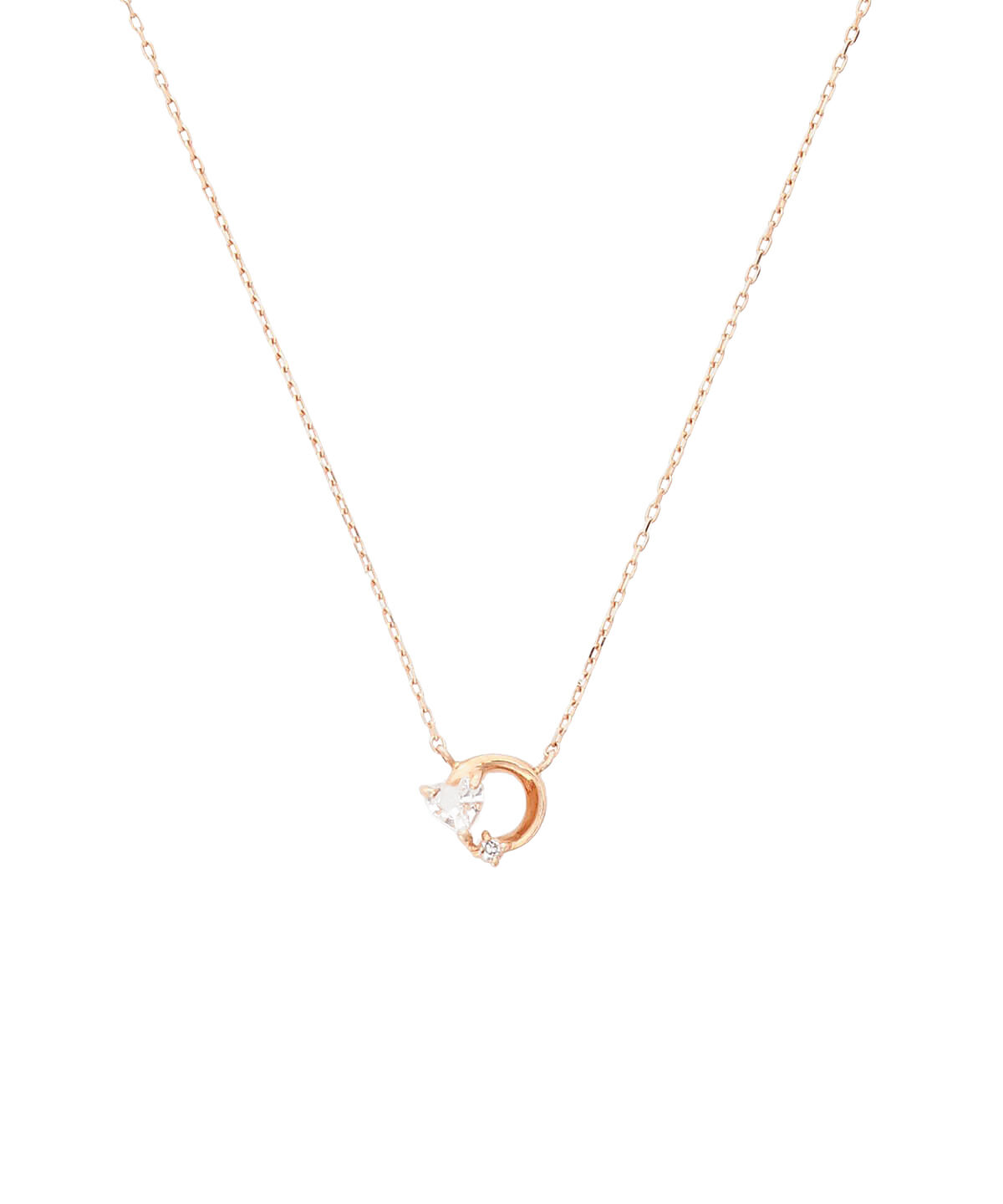 newme by Samantha Thavasa「K10 PG ムーンストーン サークルネックレス ≪6月 誕生石≫」|ネックレス|K10 PG