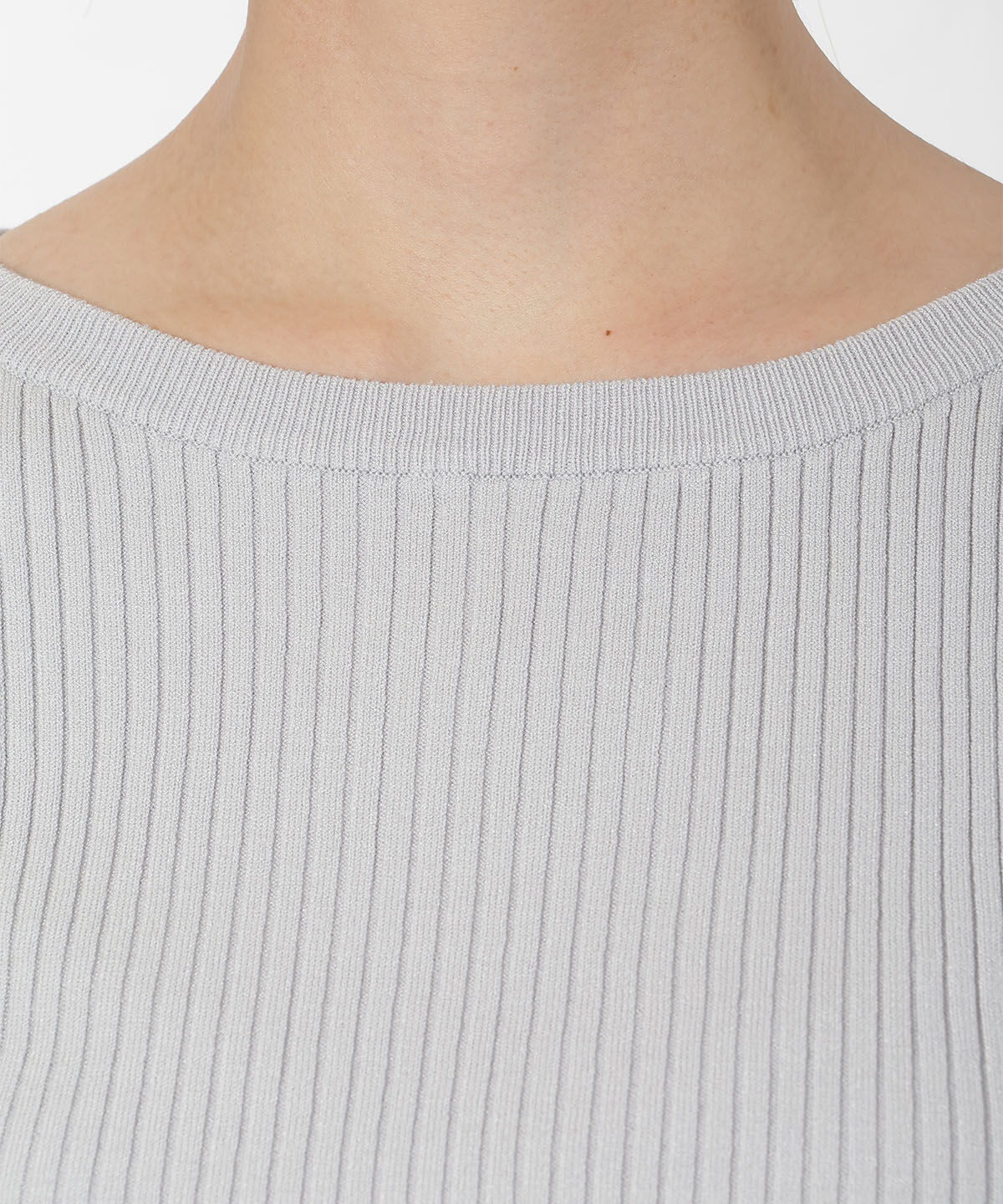 アンドクチュール「袖フレアクルーネックリブプルオーバー」|ニット・セーター|