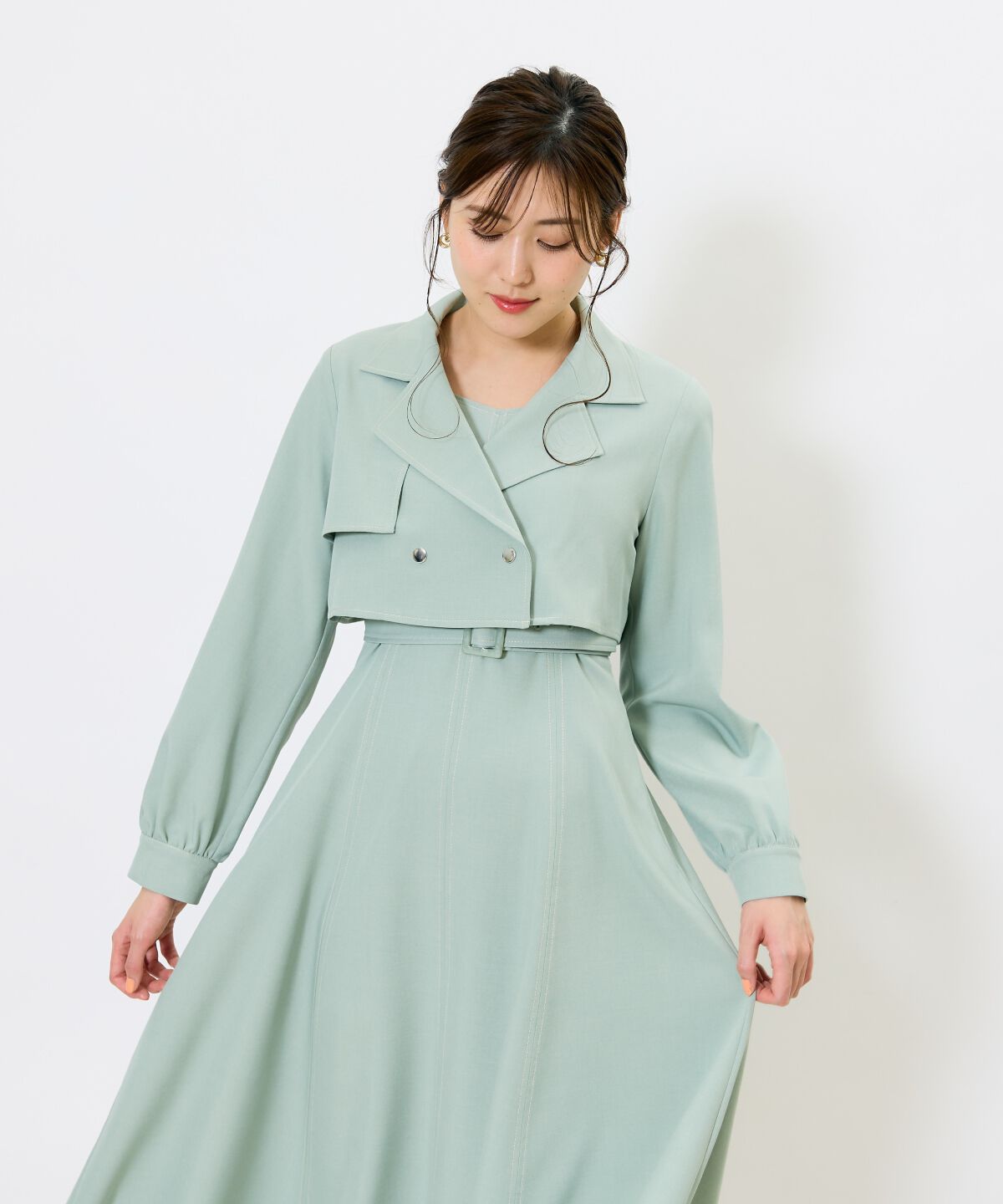 アンドクチュール「トレンチライクアンサンブルワンピース」|ワンピース|