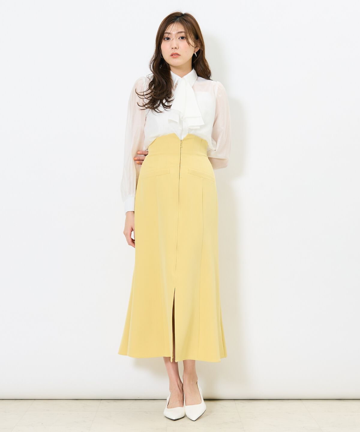 アンドクチュール「フロントZIPマーメイドスカート」|スカート|