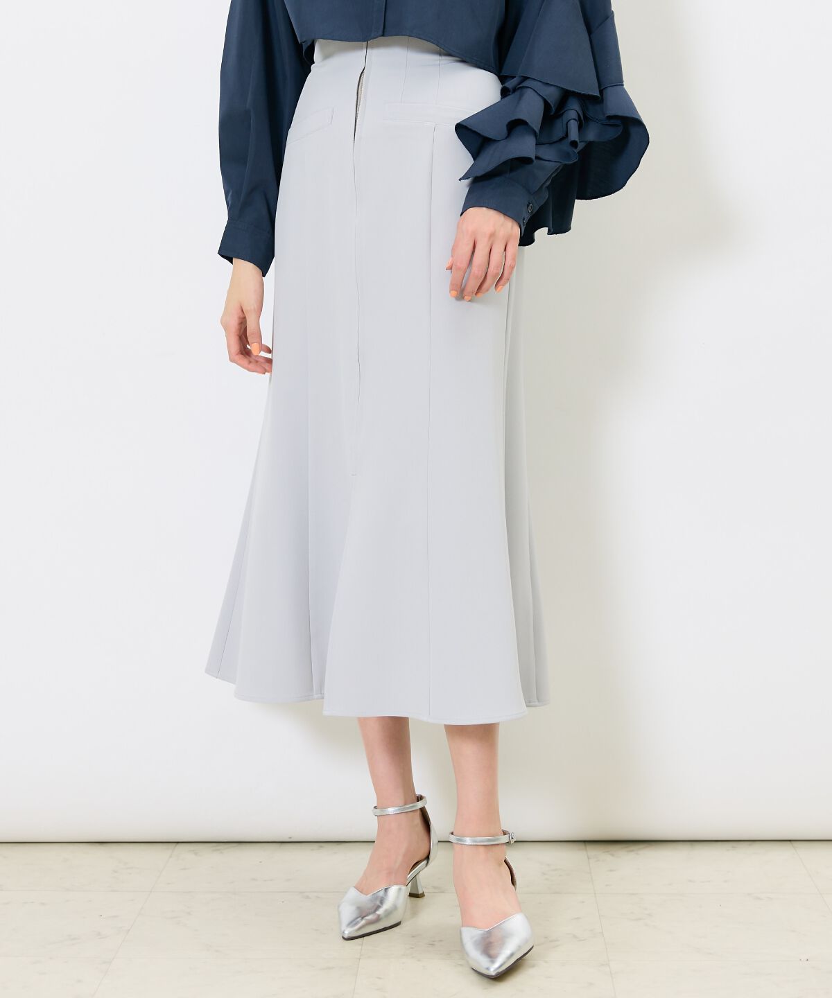 アンドクチュール「フロントZIPマーメイドスカート」|スカート|