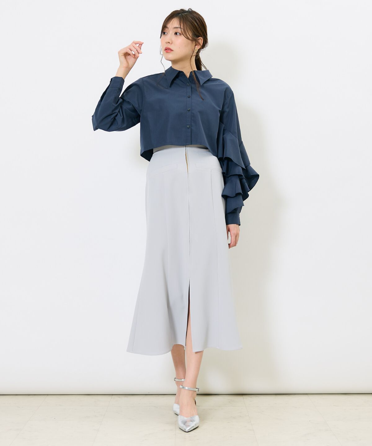 アンドクチュール「フロントZIPマーメイドスカート」|スカート|