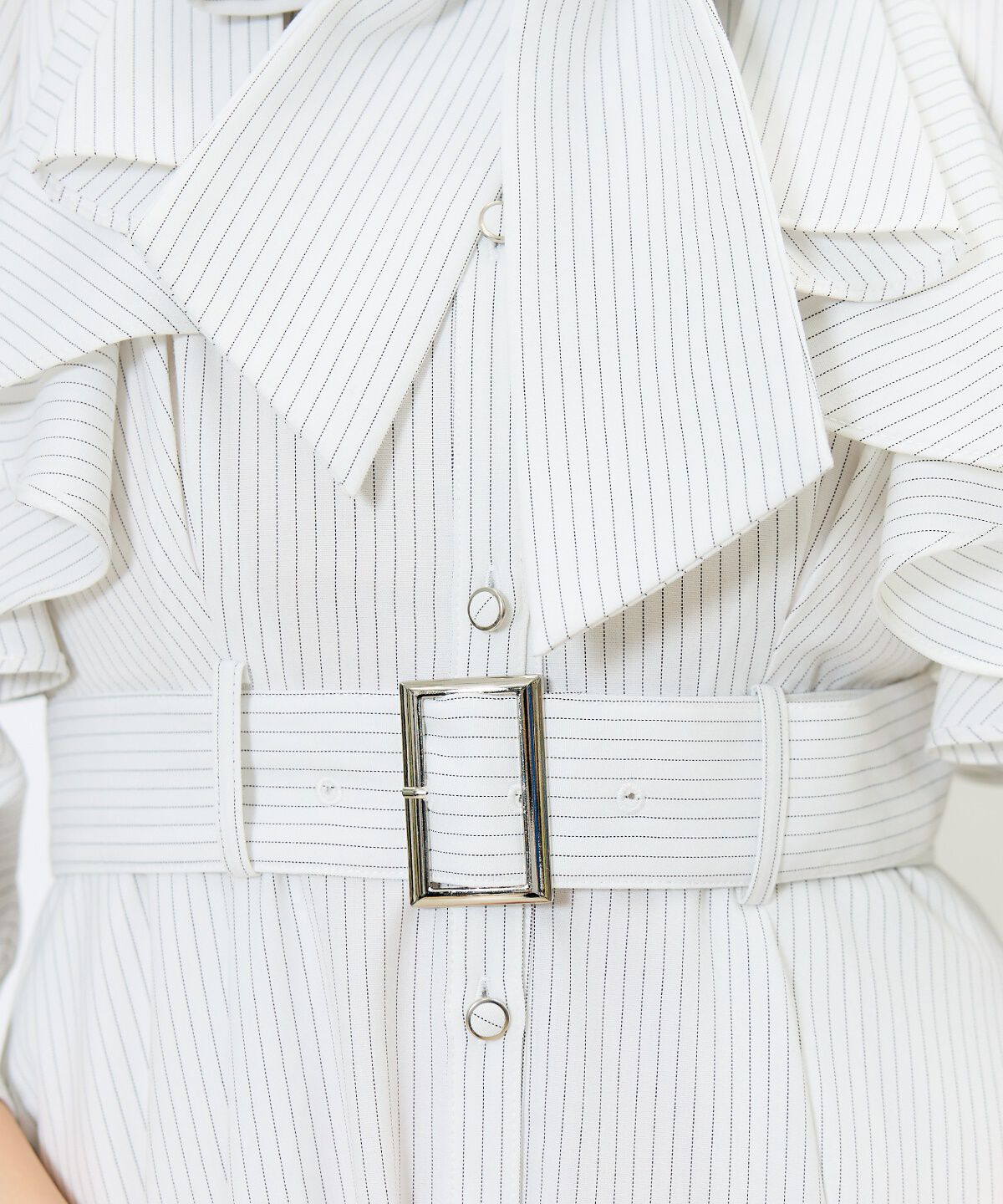 アンドクチュール「ストライプフリルケープワンピース」|ワンピース|