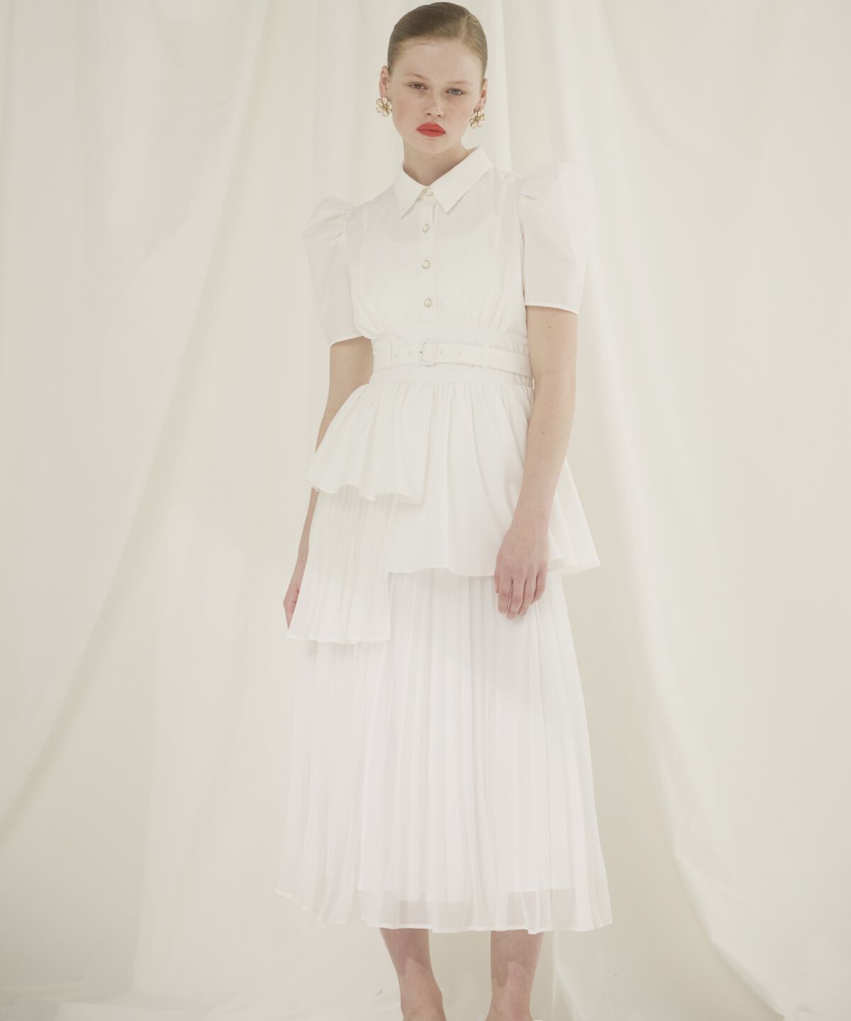 アンドクチュール「アシメプリーツティアードワンピース」|ワンピース|