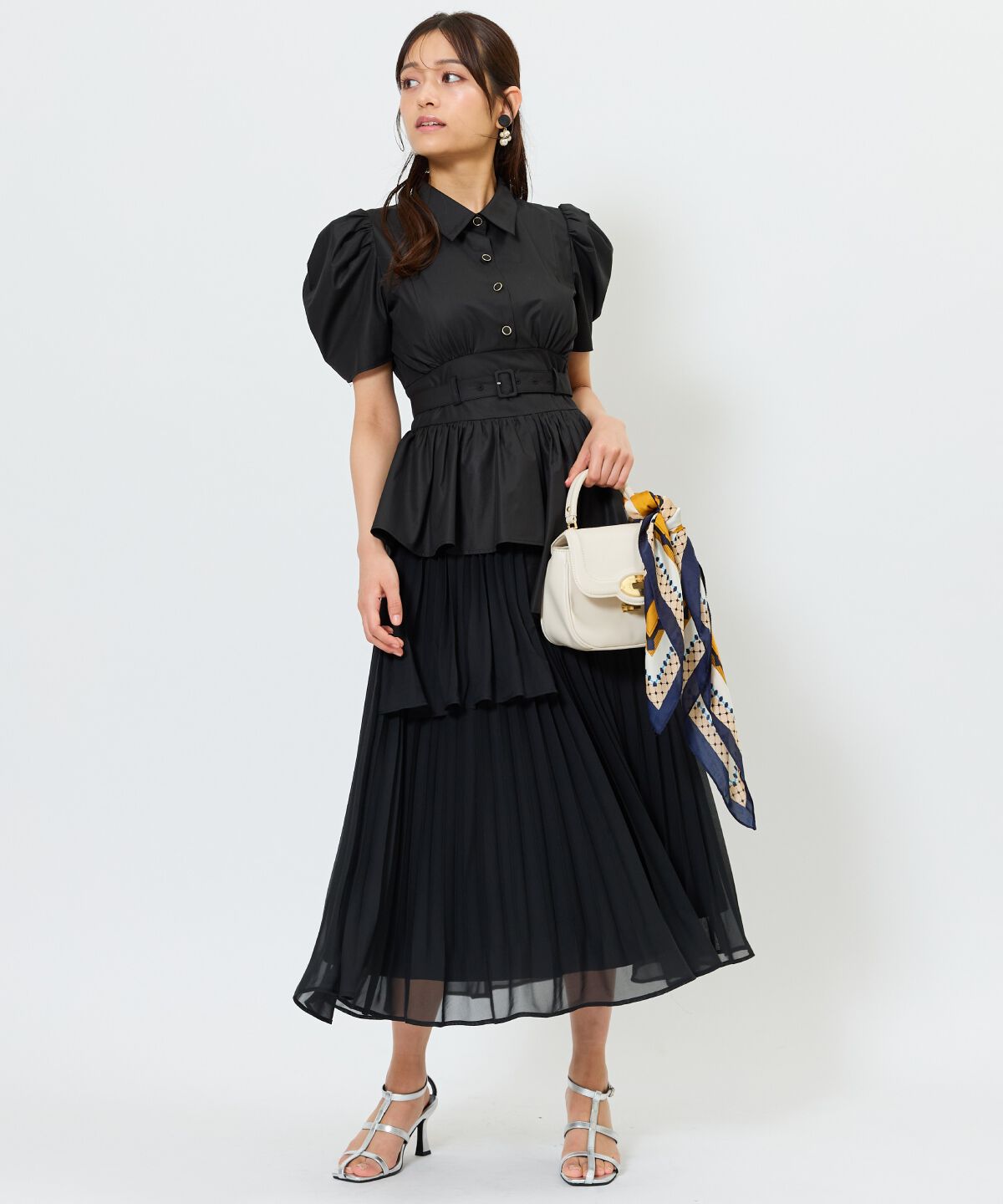 アンドクチュール「アシメプリーツティアードワンピース」|ワンピース|